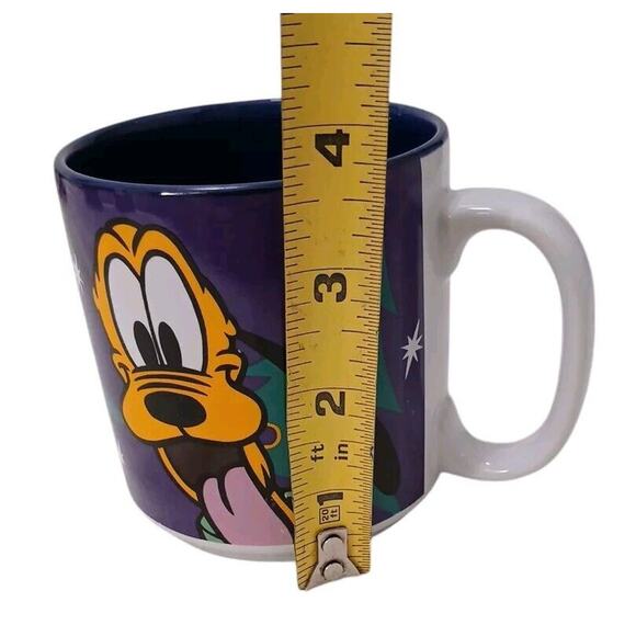 Disney Store PLUTO Dog Christmas Mug Coffee CUP Purple Holidays Tree Collector - Picture 4 of 8
